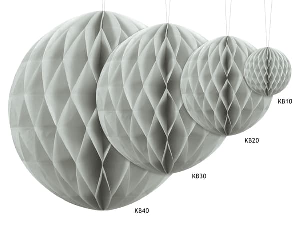 Pappersboll ljusgrå 10 cm 1 st.