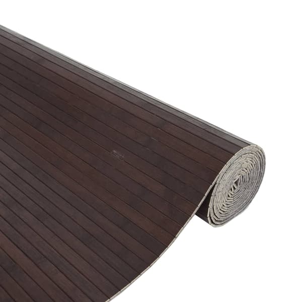 vidaXL Suorakulmainen matto, tummanruskea, 80x200 cm, bambu