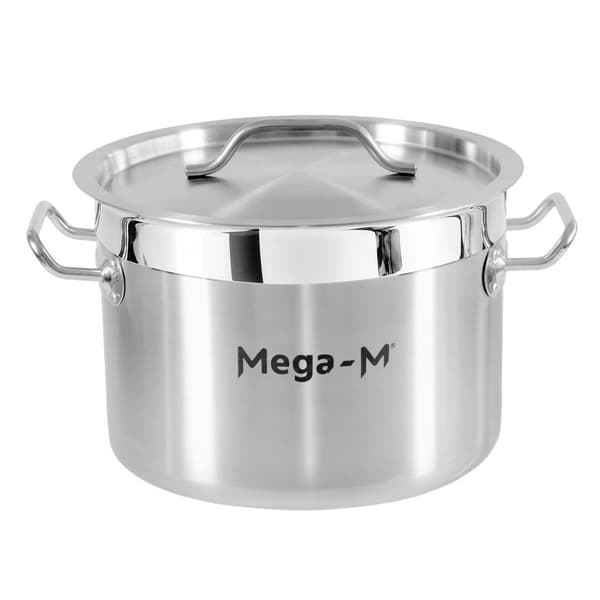 Mega-M PRO grytor gastronomisk med lock 9 l och 25 cm diameter