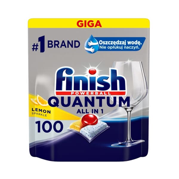FINISH diskmaskinskapslar 100 st Quantum Allt-i-ett Citron