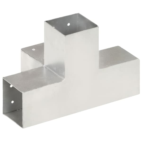 vidaXL X-formet stolpeforbindelse galvaniseret metal 81x81 mm