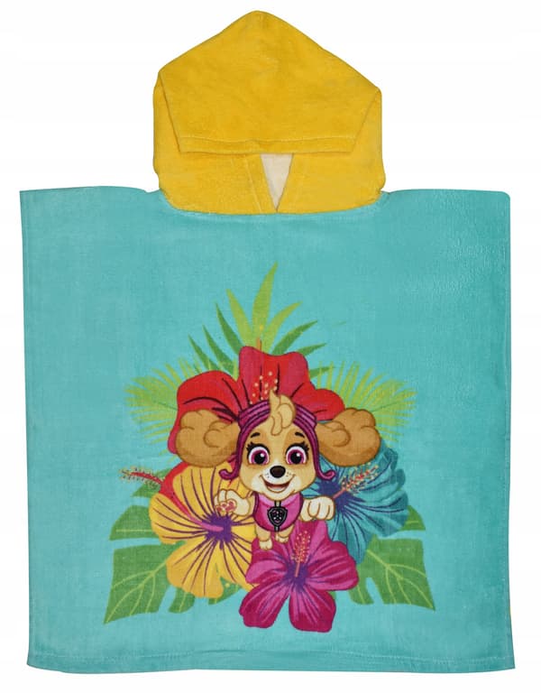 SKYE PAW PATROL BØRNEPONCHO BADETØRKLÆDE