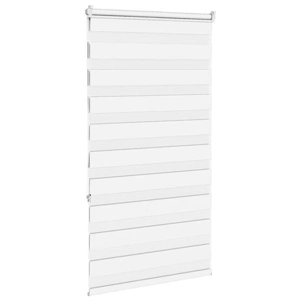 vidaXL zebrarullegardin, hvid, stofbredde 85,9 cm, polyester