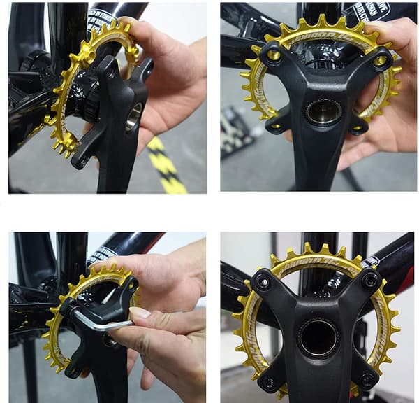 BLÅ CYKELDÄNGD FRÄMRE 104 mm 32T MTB