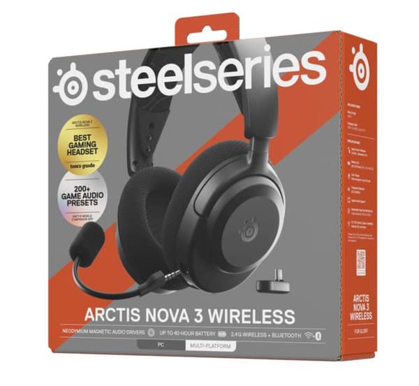 STEELSERIES Arctis Nova 3 trådløse sorte hovedtelefoner