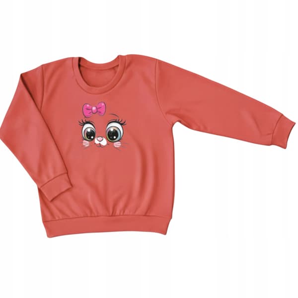 BARNPYJAMAS 134 för FLICKOR 100% bomull Smiley CORAL
