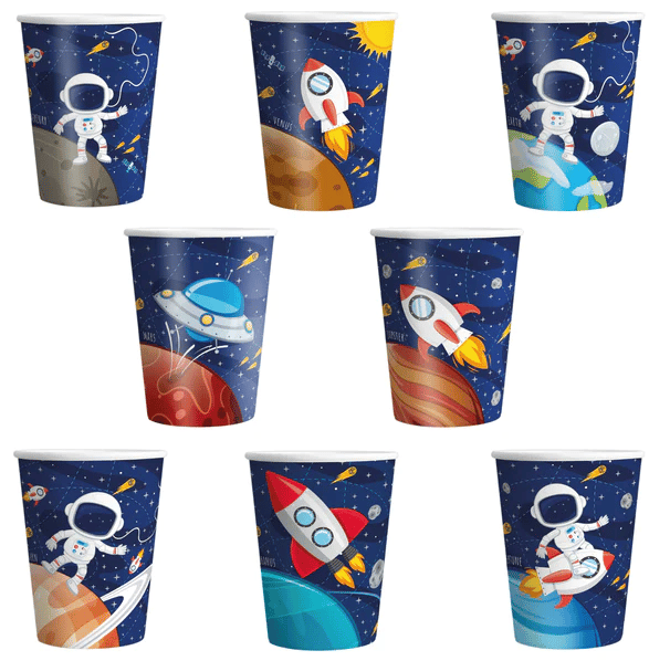 KOSMOS Tähdet Juhlapaperimukit 220ml 8 kpl