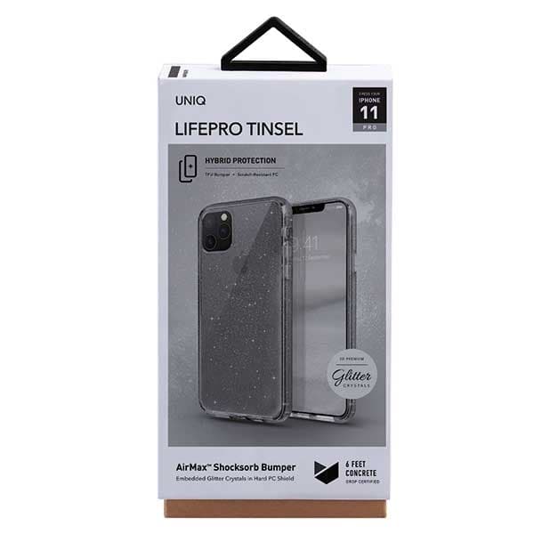 UNIQ LifePro Tinsel iPhone 11 cover Prosort/damprøg
