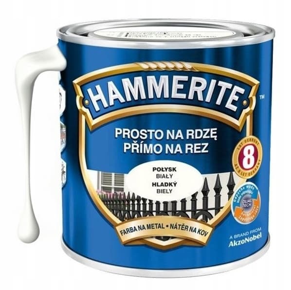 Hammerite Metalmaling Direkte til Rust Hvid 0,7 l