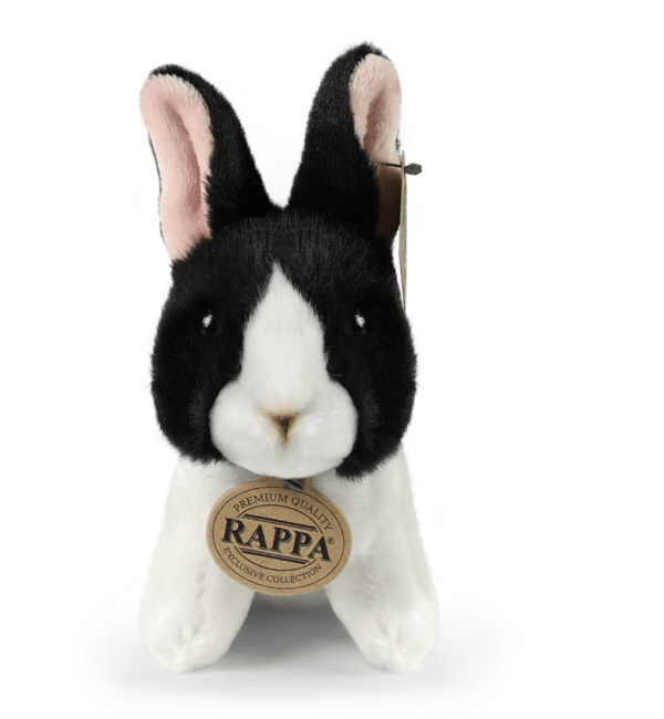 Rappa 252103 Plyskanin, hvid og sort, 16 cm