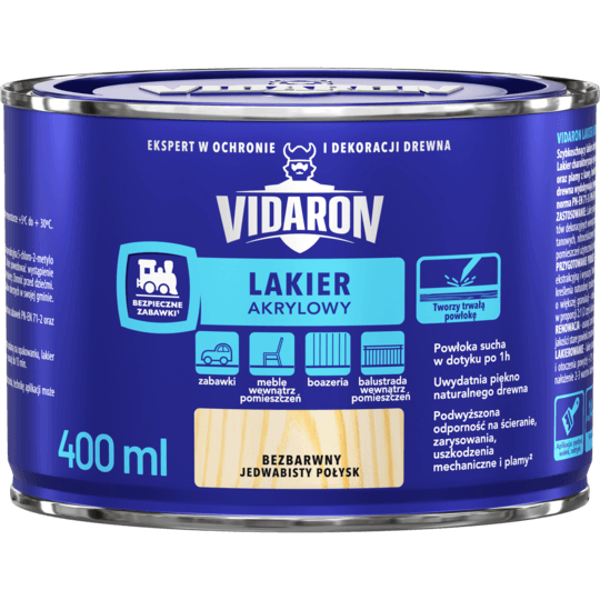 VIDARON SNABBTORKANDE AKRYLLACK SILKENSGLASS 0,4L