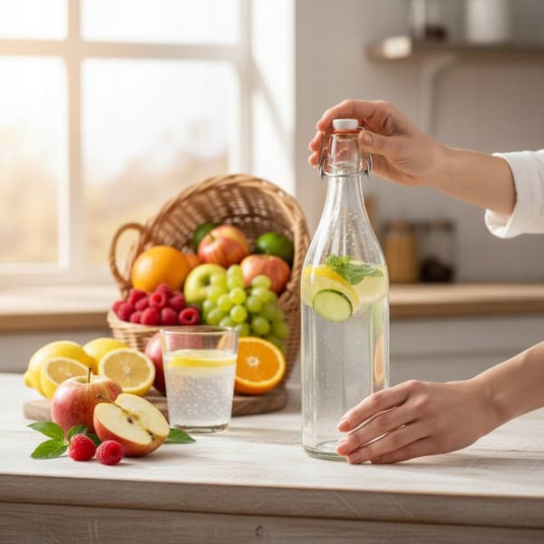 Costolata flaske 500ml med mekanisk prop til mælk, citronsaft, øl