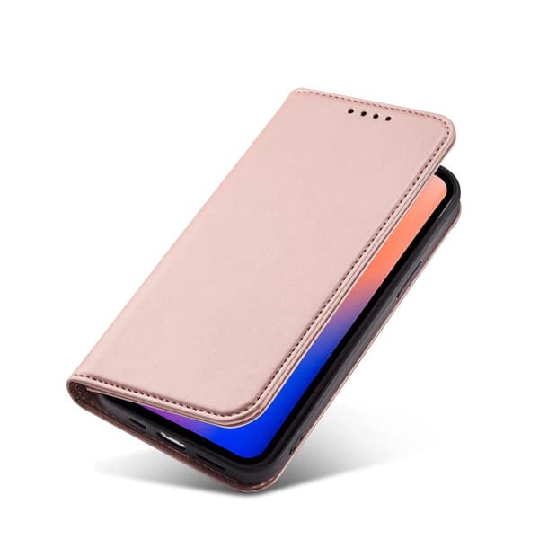 Magnet Kortcover iPhone 12 Pro Etui Kortholder Lyserød
