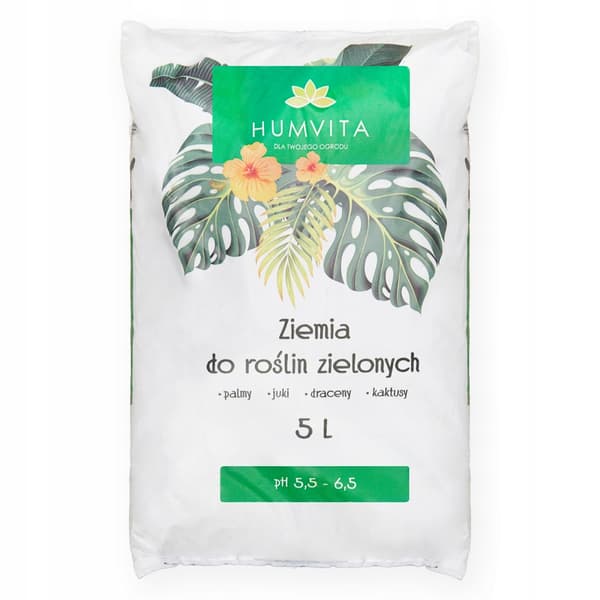 Jord til drivhusplanter 5L til palme, yucca, monstera, kaktus