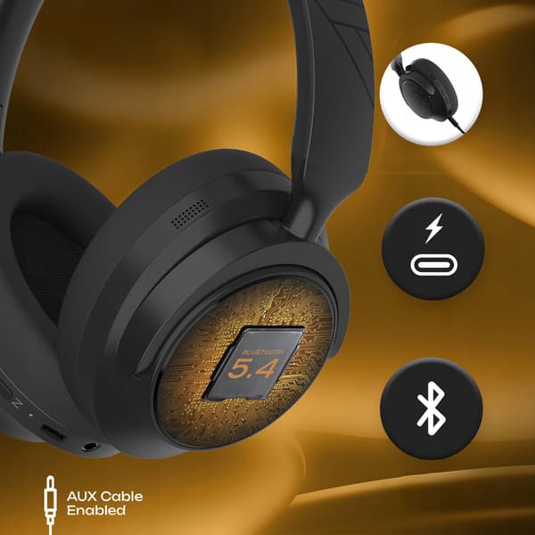 PREMIUM 70t Bluetooth-hovedtelefoner PowerLocus Moonfly / Mikrofon / ANC + Etui