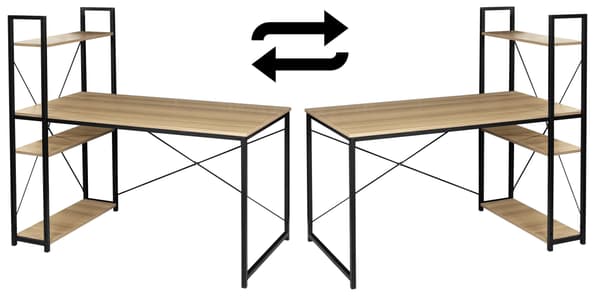 Trosa Modern Oak industrielt loftsskrivebord