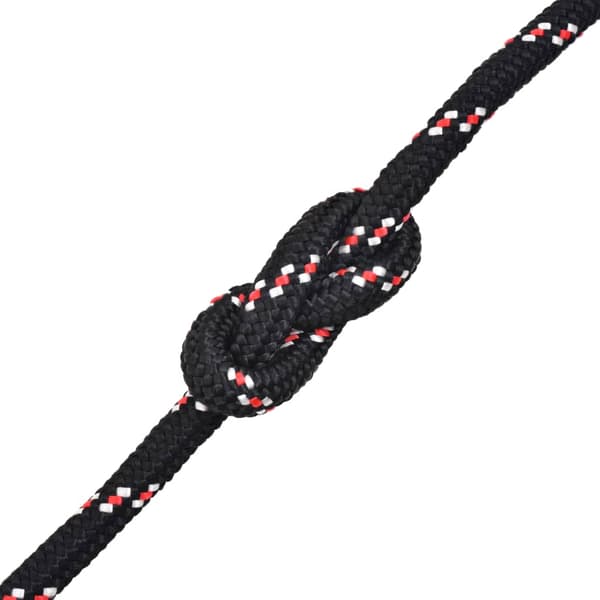 vidaXL polypropylen sejlreb, 16 mm, 250 m, sort