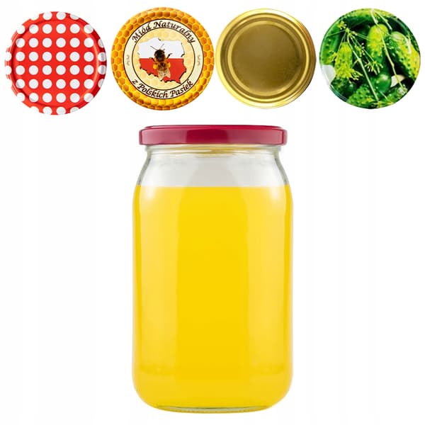 48x Glas 900ml til HONNING, AGURKER, SYMTE + LÅG FI82 Glas 0,9L