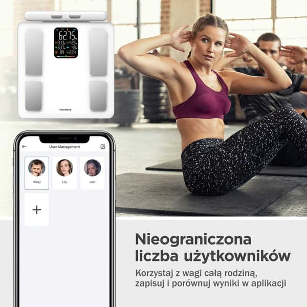 SMART IOS ANDROID ANALYTISK BADEVÆRELSESVÆGT KLAUSBERG KB-7857