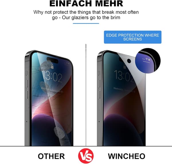 2x 9H Hærdet Glas til Apple iPhone 14 Pro Max med toning