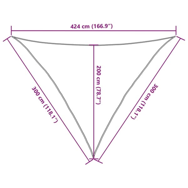 vidaXL Skuggsegel ljusgrått 3x3x4,24 m 100 % polyester