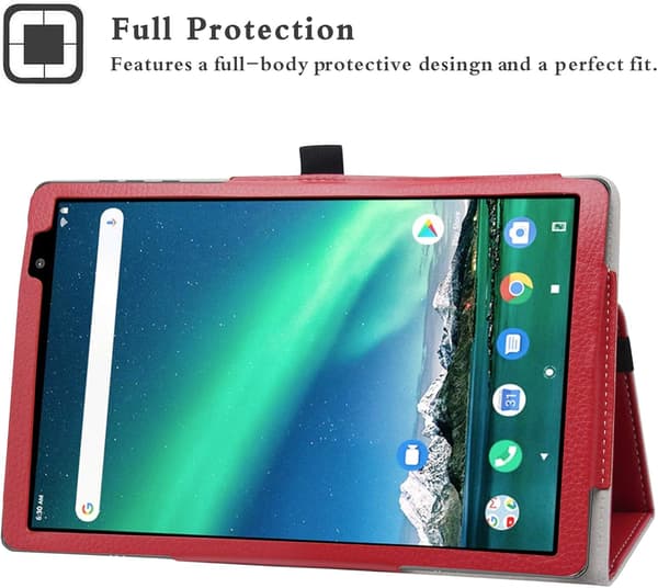 TOSCIDO P20 TABLETETUI RØD, SOLID, BESKYTTENDE LUKKET MED FLAP