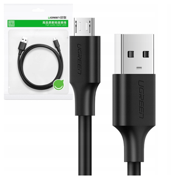 UGREEN US289 USB-Micro USB -kaapeli QC 3.0 2.4A 2m (musta)