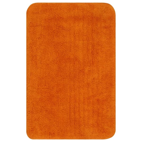 vidaXL Badrumsmatta i tyg, 3 delar, orange