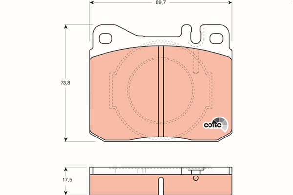 FRAMBROMSBELÄGG GDB264 TRW
