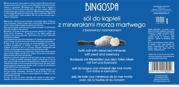 BINGOSPA dött havet mineralsalt med lera och rosmarin