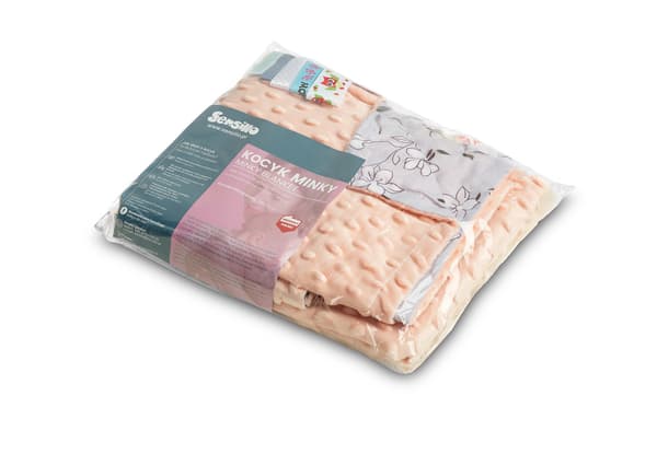 LET MINKY TÆPPE 75x100 PEACH MAGIC GARDEN