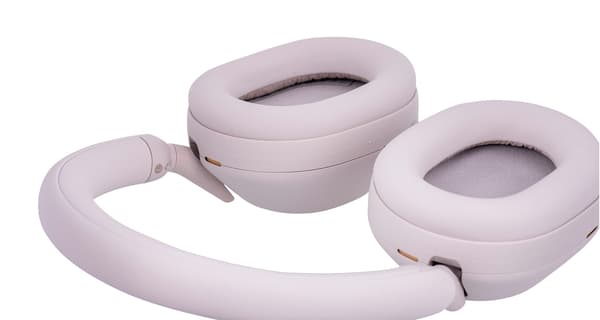 Sony WH-1000XM5 on-ear-hörlurar silverfärgade