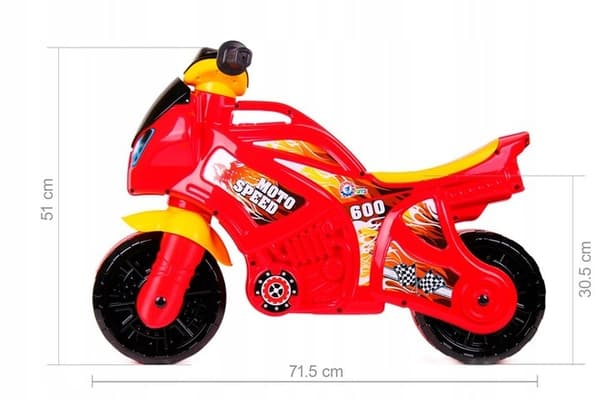 STOR motorcykel 70 cm balanscykel
