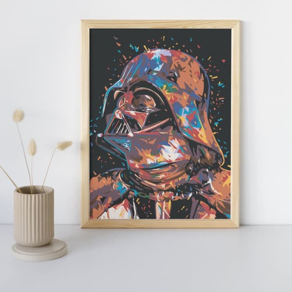 MÅLNING MED SIFFROR Bilder att måla - Darth Vader Star Wars 40x50 cm
