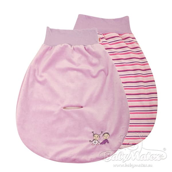 SONO Dobbeltsidet Halv Sovepose Pink Stribet