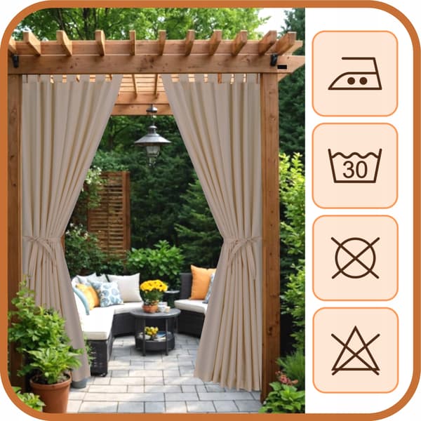 Terrassehavegardiner R 155x270 lysbeige