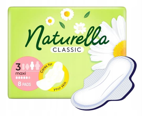 Naturella Classic maxi kuddar 8 st med vingar