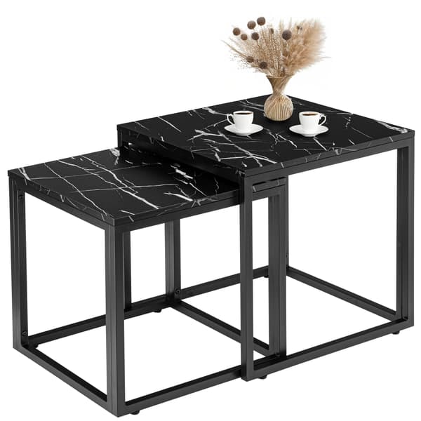 PRAVEN SOFFBORD I SVART MARMOR