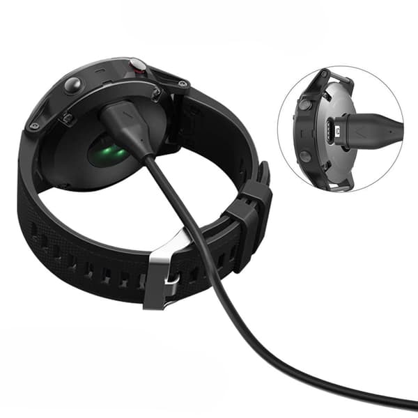 Tech-Protect MC04 UltraBoost USB-A -kaapeli Garmin-kellolle 1m - musta