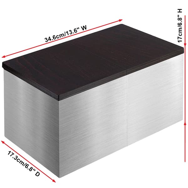 Dobbelt Kremationsurne af Rustfrit Stål, Sølv Sølv Følgeurne Minimalistisk