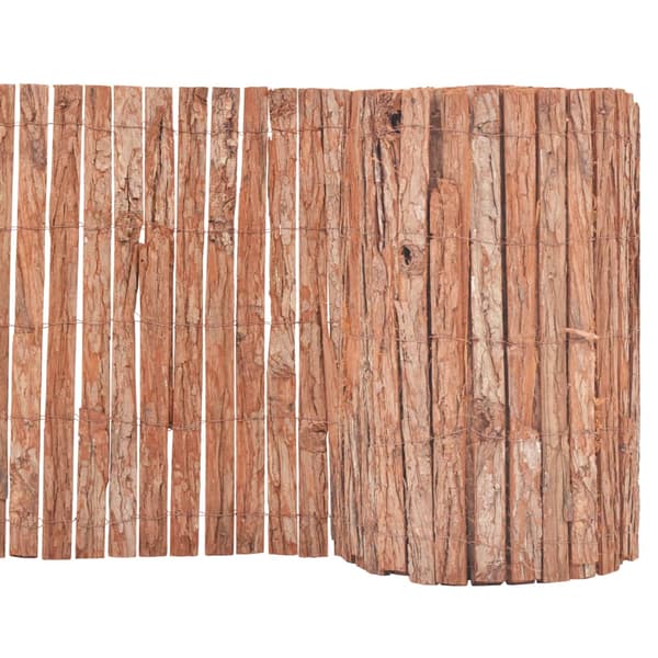 vidaXL Barkstaket, 1000 x 50 cm