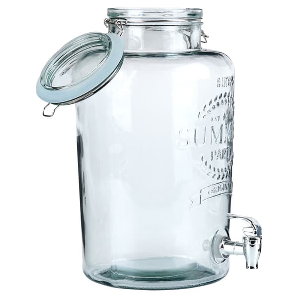 Glasdryckeskärl med kran 8 liter