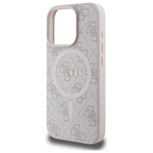 Guess 4G Ring Classic Logo MagSafe - iPhone 16 Pro Max cover (lyserød)
