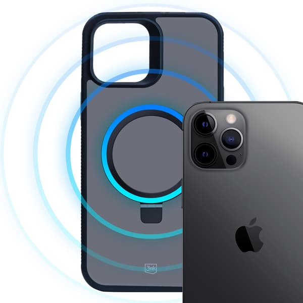Apple iPhone 12 Pro Max - 3MK Smoke-skal Mag&Stativ