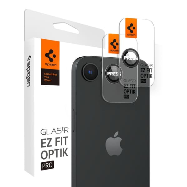SPIGEN OPTIK PRO GLAS.TR EZ FIT -KAMERASUOJA, 2 KPL, IPHONE 16E, MUSTA