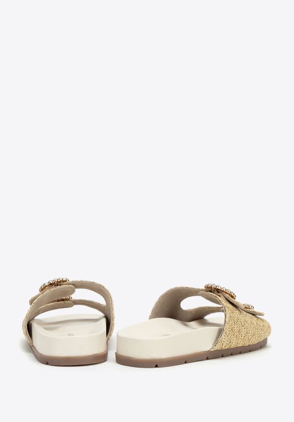 Wittchen Dames Imitation Raffia Sandaler Beige, Beige Syntetisk Materiale