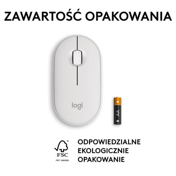Trådlös mus LOGITECH Pebble Mouse 2 M350s Vit 910-007013