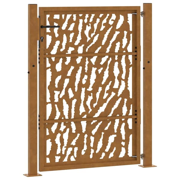 vidaXL havelåge 105x130 cm skinnemønster i rustfrit stål