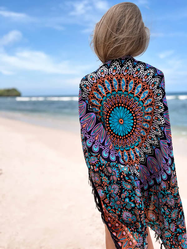 Pareo Strand Schal Mandala Violet