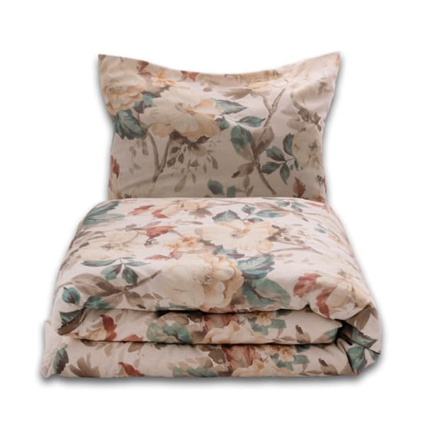 Pellavavuodevaatteet LEN-kuvio 160x200 Ruusut 04